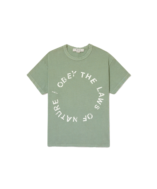 Camiseta Piet "I Obey Fitted" Verde Oliva