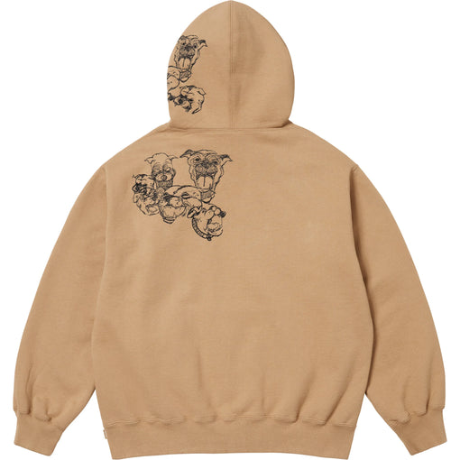 Moletom Supreme Pitbulls Embroidered Hooded Sweatshirtt "Tan" Marrom