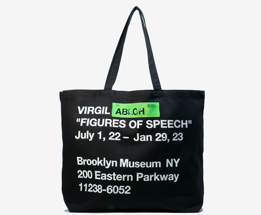 Tote Bag Virgil Abloh "Brooklyn Museum Torch" Preto