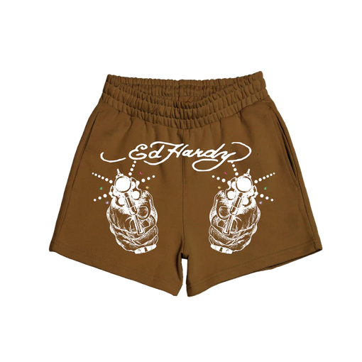 Shorts Ed Hardy Light Shot "Brown" Marrom