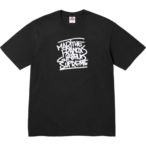 Camiseta Supreme x Marithé + François Girbaud "Logo" Preto