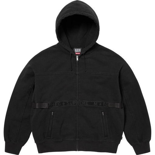 Moletom Supreme x Marithé + François Girbaud "Zip Up Hooded Sweatshirt" Preto