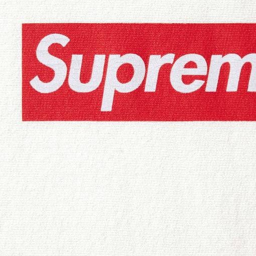 Moletom Supreme Crewneck "Washed Box Logo SS25" Branco