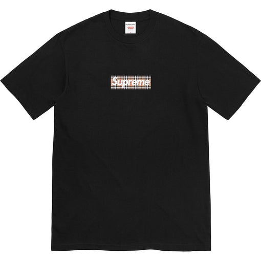 Camiseta Supreme x Burberry "Box Logo" Preto
