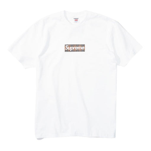 Camiseta Supreme x Burberry "Box Logo" Branco