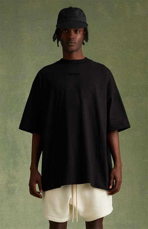 Camiseta Oversized Essentials Fear of God "Jet Black 2" Preto