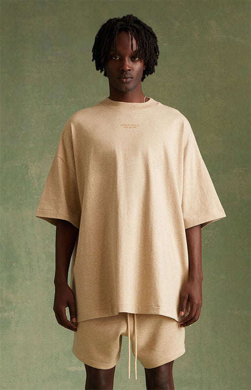 Camiseta Oversized Essentials Fear of God "Gold Heather" Amarelo