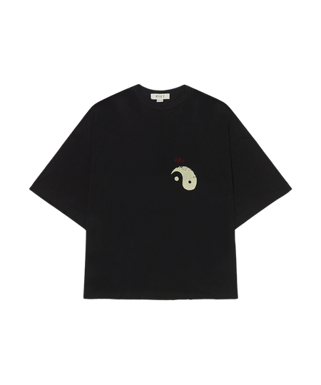 Camiseta Supersized Piet "Eletronic Mantra" Preto