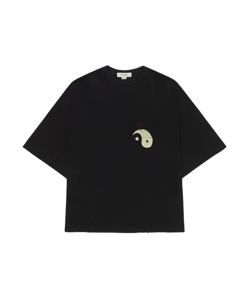 Camiseta Supersized Piet "Eletronic Mantra" Preto