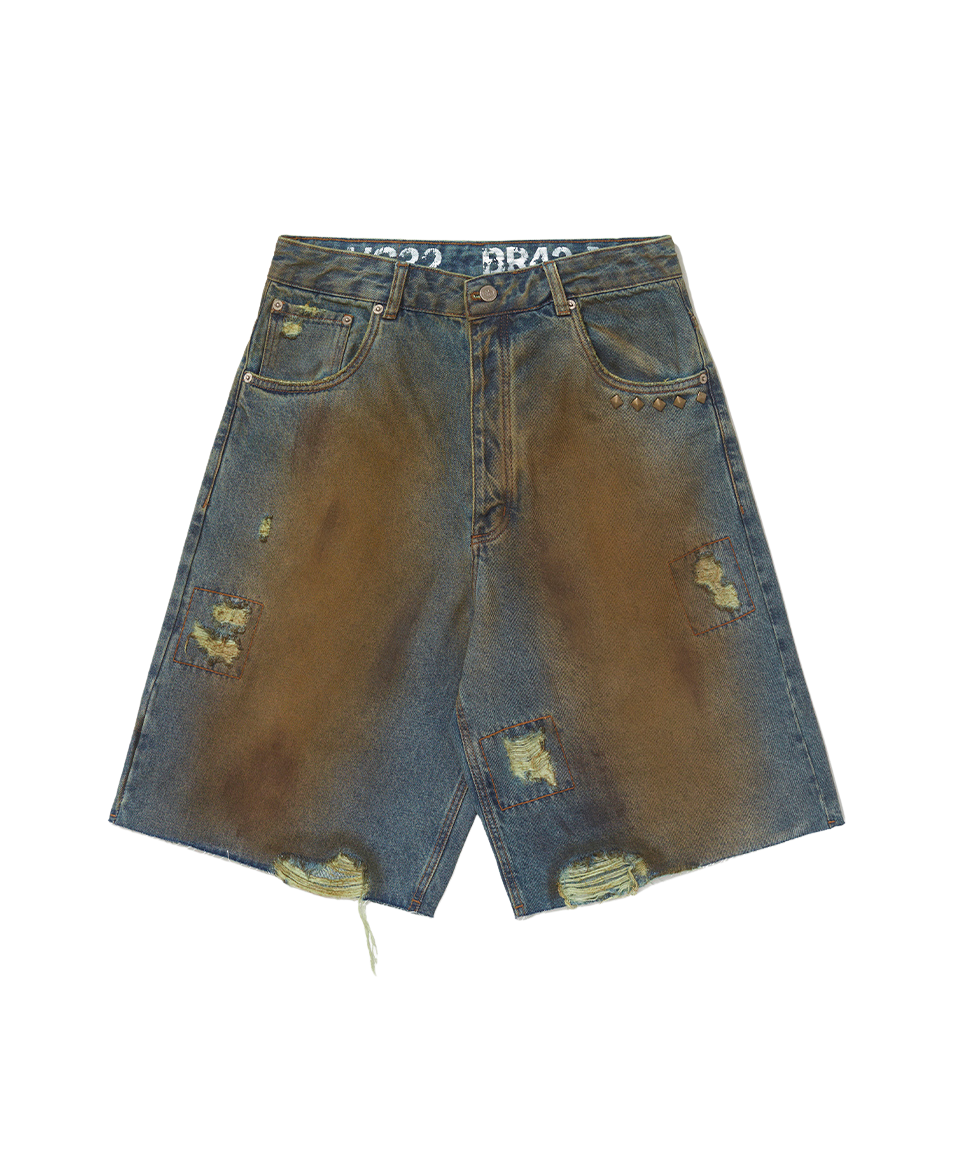 Shorts Piet "Oversized Thrashed" Verde