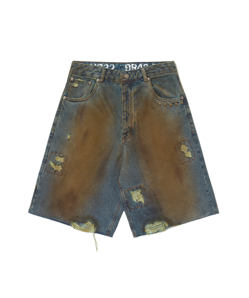 Shorts Piet "Oversized Thrashed" Verde