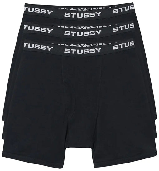 Pack de Cuecas Stussy Boxer Briefs Black Preto