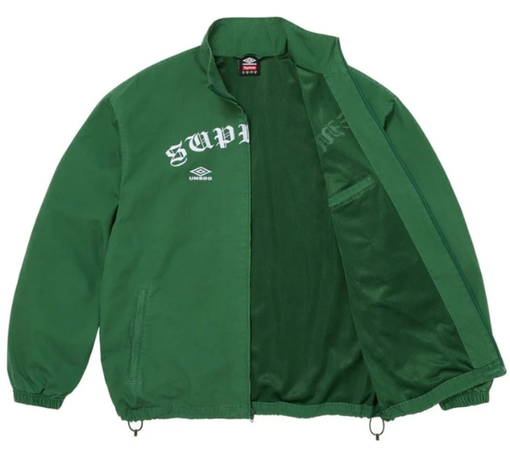 Jaqueta Supreme FW26 X Umbro "Cotton Ripstop Track Jacket Green" Verde