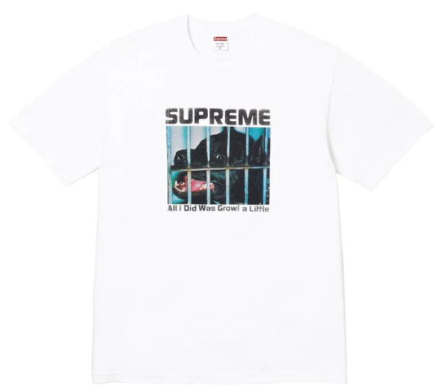 Camiseta Supreme FW26 "Growl" Branco