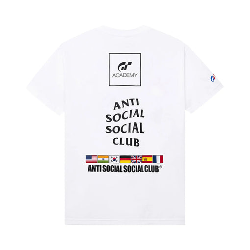 Camiseta ASSC Anti Social Social Club x Gran Turismo Flag "White" Branco