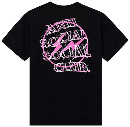 Camiseta ASSC Anti Social Social Club x Fragment Design Bolt "Black/Pink" Preto/Rosa