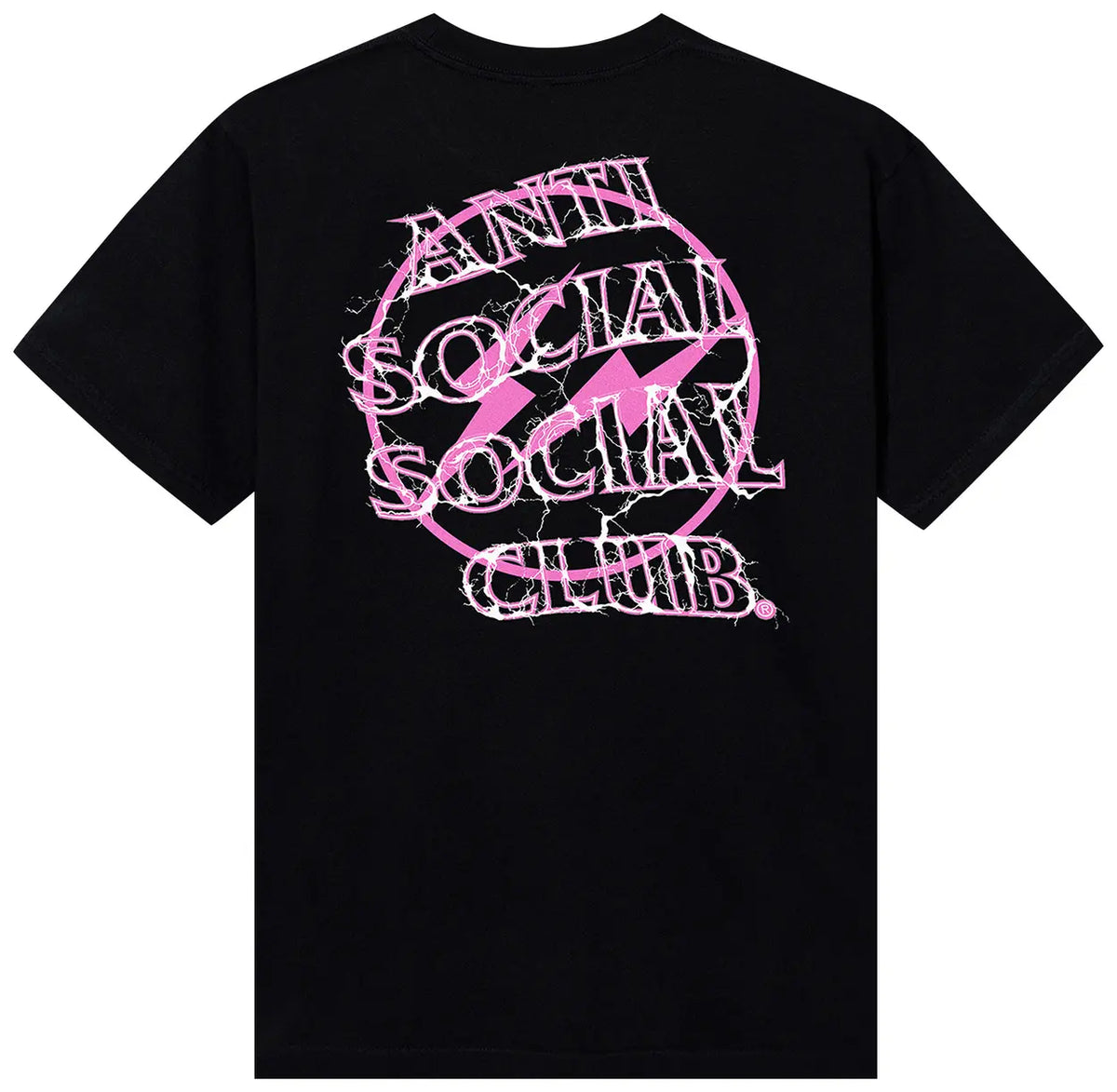 Camiseta ASSC Anti Social Social Club x Fragment Design Bolt "Black/Pink" Preto/Rosa