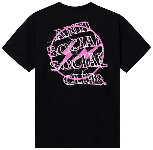 Camiseta ASSC Anti Social Social Club x Fragment Design Bolt "Black/Pink" Preto/Rosa