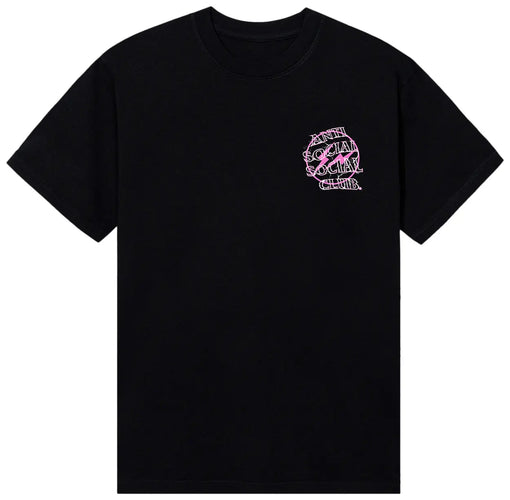 Camiseta ASSC Anti Social Social Club x Fragment Design Bolt "Black/Pink" Preto/Rosa