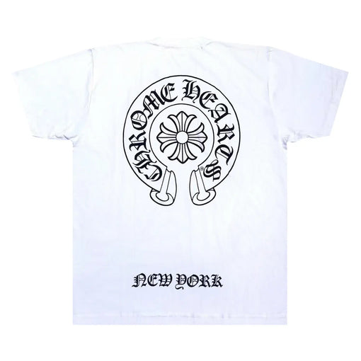 Camiseta Chrome Hearts "New York Horseshoe Pocket" Branco
