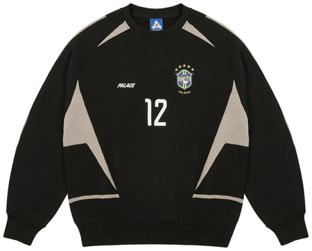 Moletom Palace Crewneck "Pro Team 02" Preto