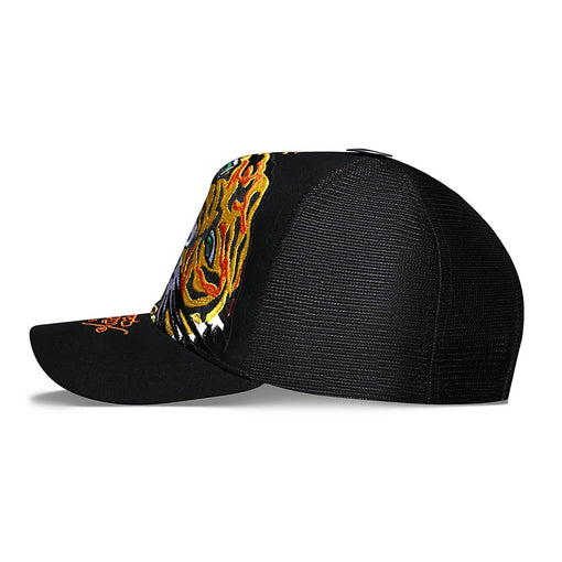 Boné Ed Hardy Trucker Tiger Open Mouth "Black" Preto
