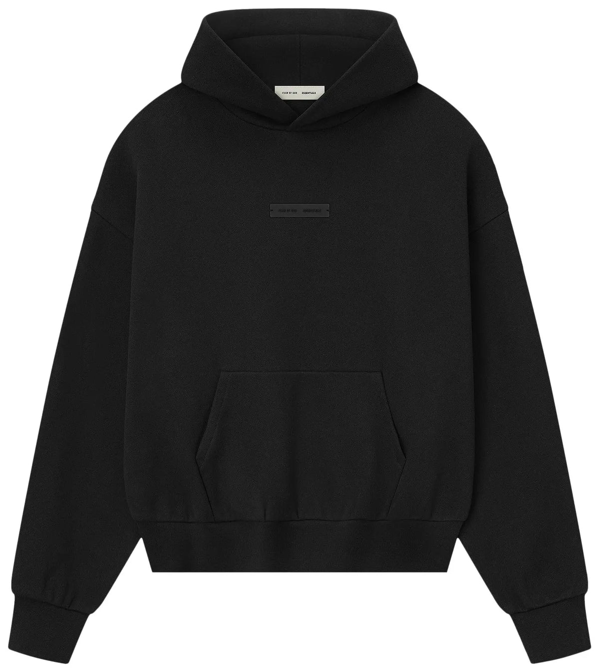 Moletom Fear of God Essentials Classic Fleece Hoodie SS25 "Jet Black" Preto