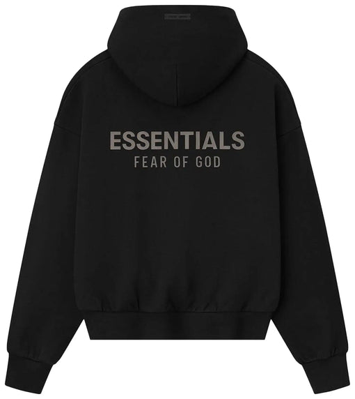 Moletom Fear of God Essentials Classic Fleece Hoodie SS25 "Jet Black" Preto