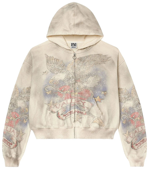 Moletom Vale Forever Nostalgia Zip Up "Cream" Bege
