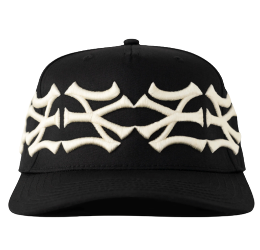 Boné Oma Design "NY NY Crown" Preto/Creme