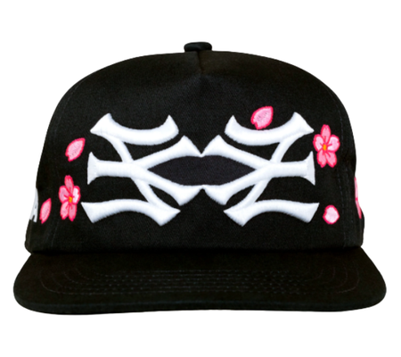 Boné Oma Design "NY NY Cherry Blossom" Preto/Branco