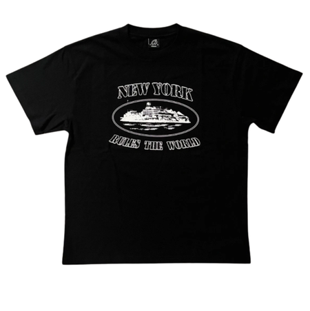 Camiseta Corteiz "Alcatraz New York" Preto