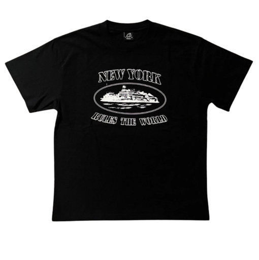 Camiseta Corteiz "Alcatraz New York" Preto