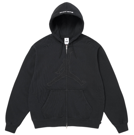 Moletom Supreme x Air Jordan SS26 "Zip Up" Preto