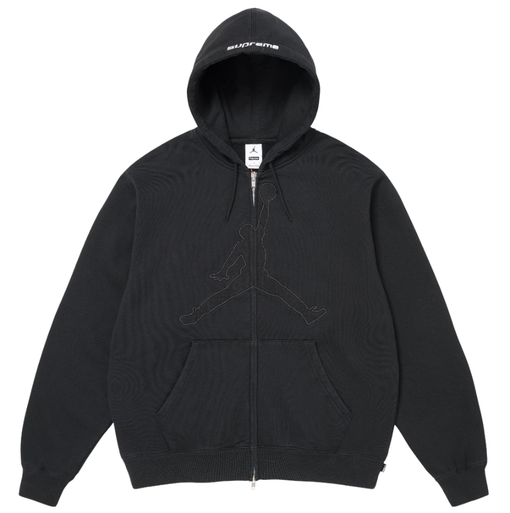 Moletom Supreme x Air Jordan SS26 "Zip Up" Preto