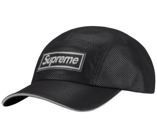 Boné Supreme FW26 "Metallic Mesh" Preto