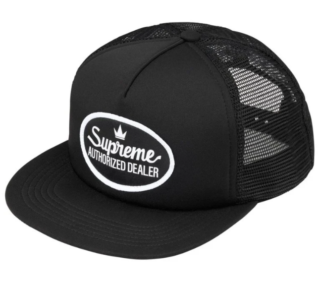Boné Supreme FW26 "Authorized Mesh Back 5-Panel Black" Preto