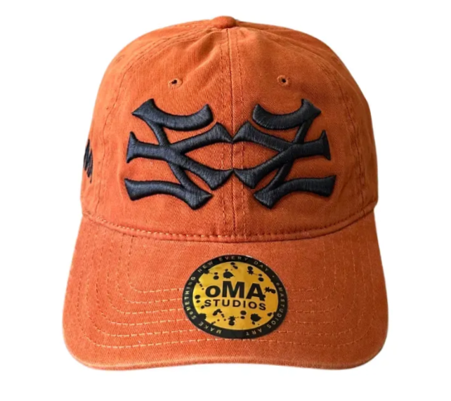 Boné Oma Design "NY NY Curved Brim" Laranja