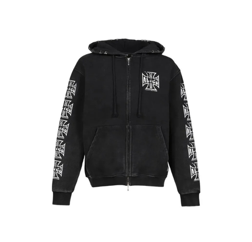 Moletom Alice Hollywood "Moto Zip Up" Preto