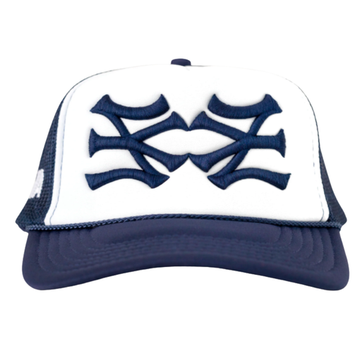 Boné Oma Design "NY NY Trucker" Branco/Azul