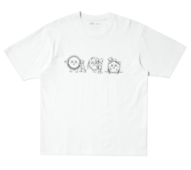 Camiseta KAWS x Uniqlo "Universe UT Line Art" Branco