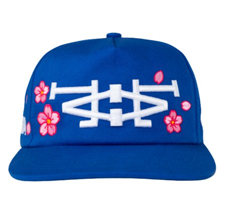 Boné Oma Design "LA LA Cherry Blossom" Azul