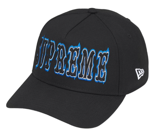 Boné Supreme SS26 "Gothic Outline Adjustable New Era" Preto