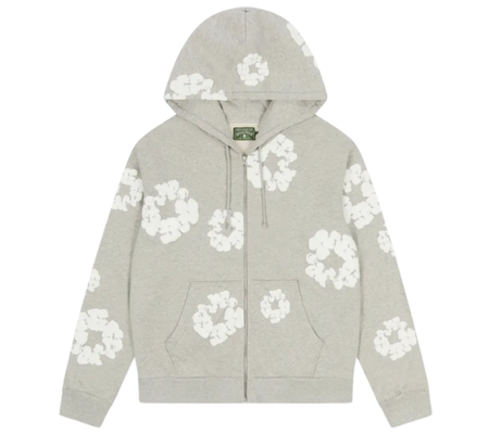 Moletom Denim Tears "Cotton Wreath Zip Up" Cinza
