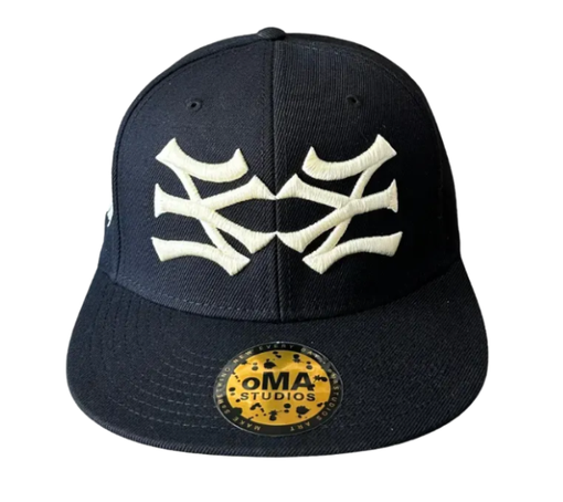 Boné Oma Design "NY NY Hat 6 Panel Black/Cream" Preto