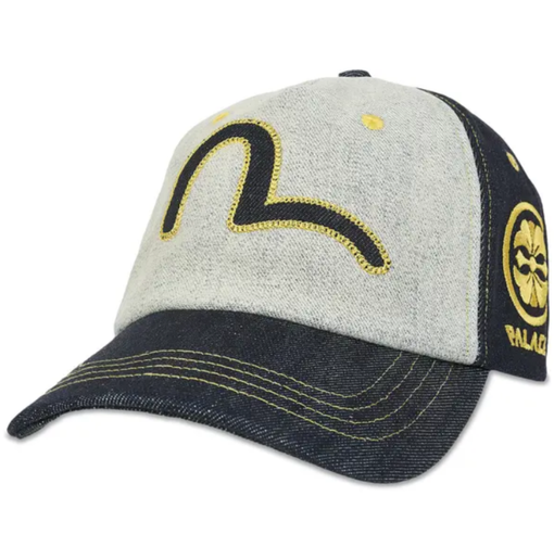 Boné Palace x Evisu Snapback "Reverse Indigo" Azul