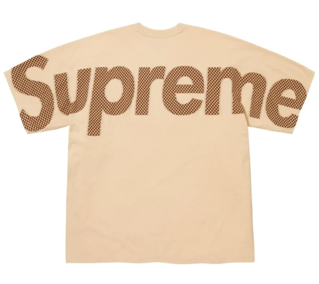 Camiseta Supreme FW26 "Checkerboard Intarsia S/S Top" Bege