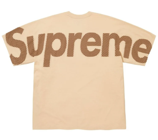 Camiseta Supreme FW26 "Checkerboard Intarsia S/S Top" Bege