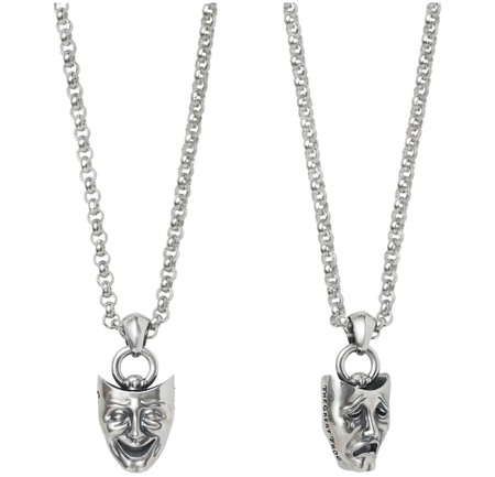 Corrente Supreme SS26 "Drama Masks Pendant" Prata