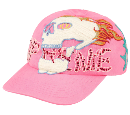 Boné Supreme FW26 "WFST" Rosa